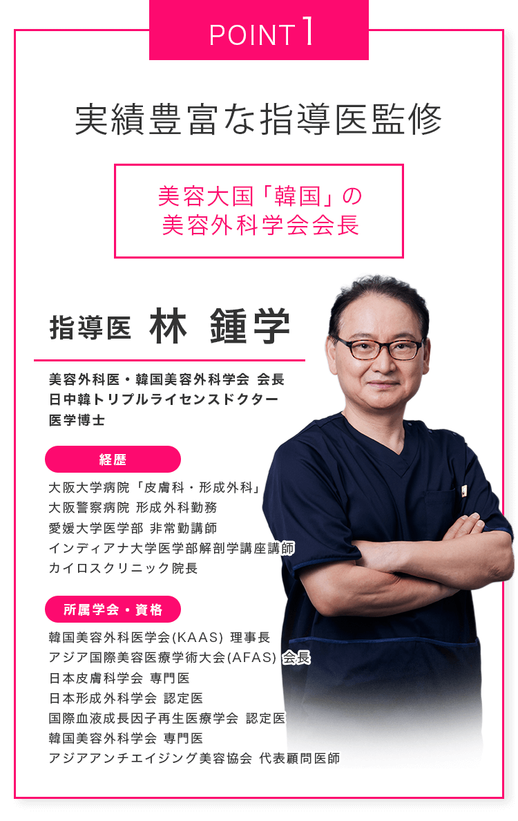 point1 実績豊富な指導医監修